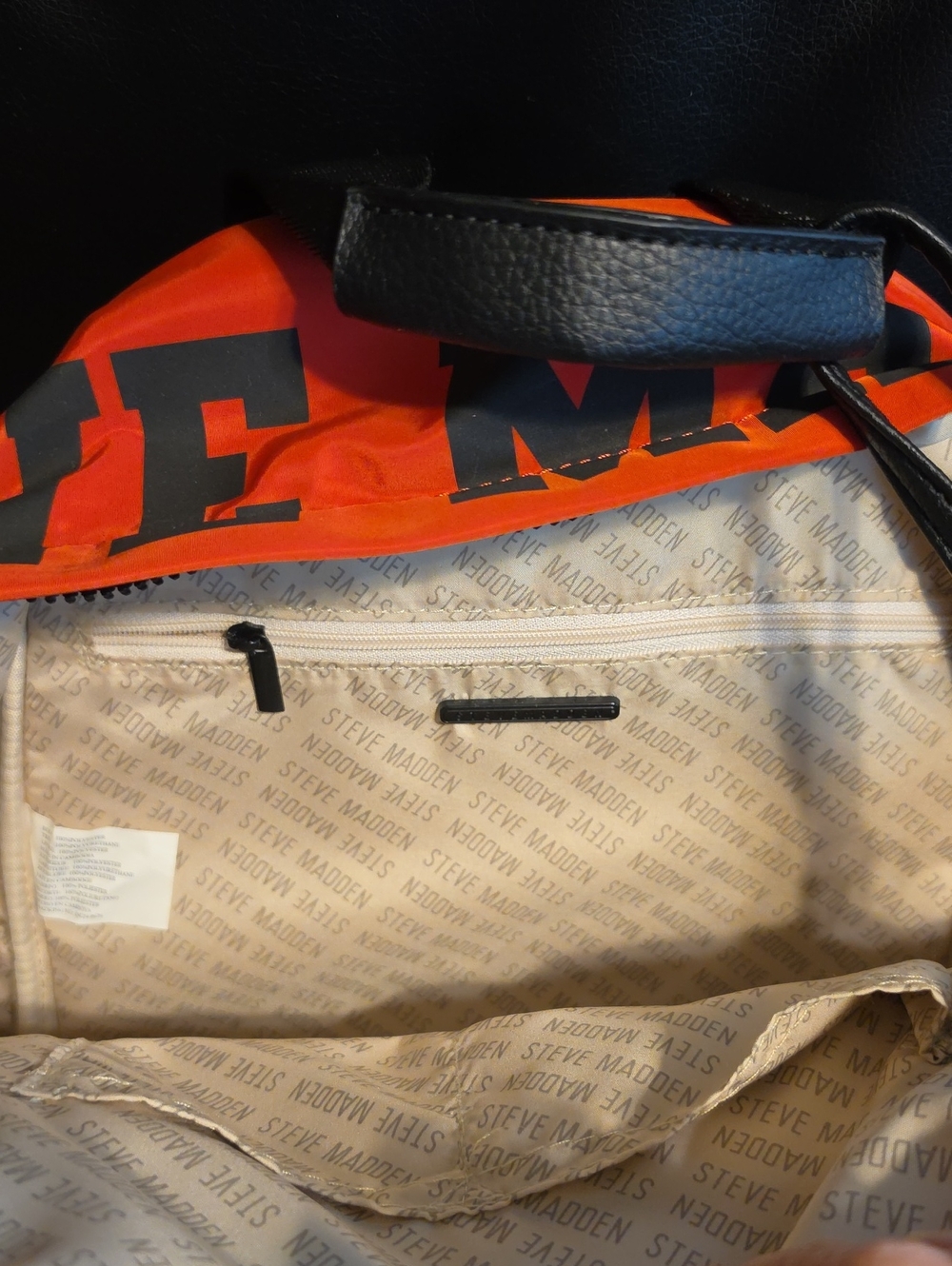 Steve Madden Red Nylon Backpack with Pouch - Picture 2 of 3
